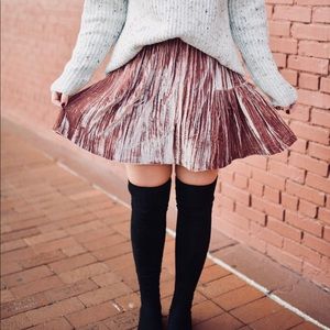Madewell Crushed Velvet Skirt